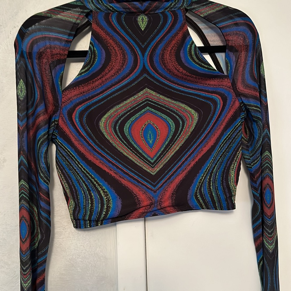 Afrm Crop Multi Color Top Size S/P - image 4
